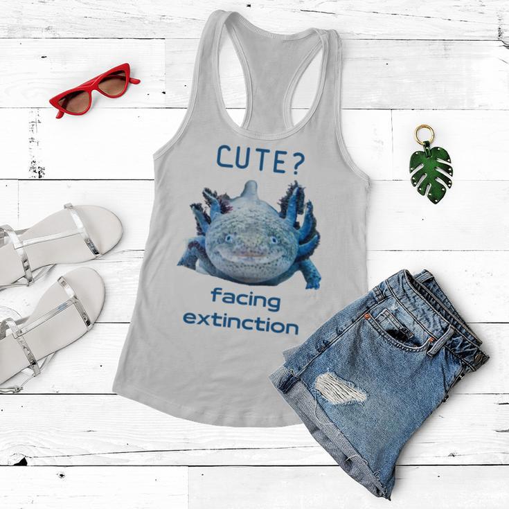 Cute Axolotl Facing Extinction Women Flowy Tank