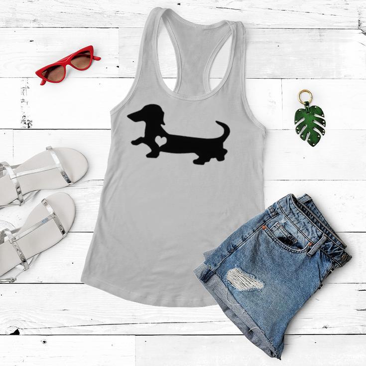 Dachshund Heart Dog Lover Women Flowy Tank