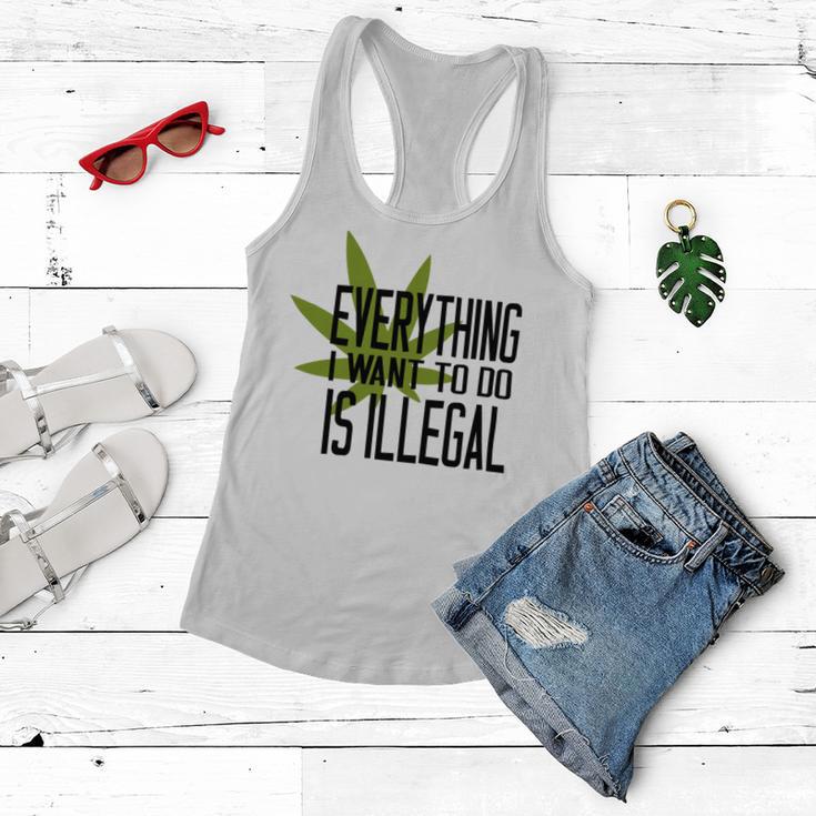 Everything I Want To Do Is Illegal V2 Women Flowy Tank