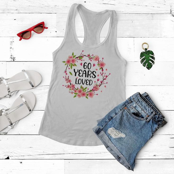 Floral 60 Years Old 60Th Birthday Women 60 Years Loved Women Flowy Tank