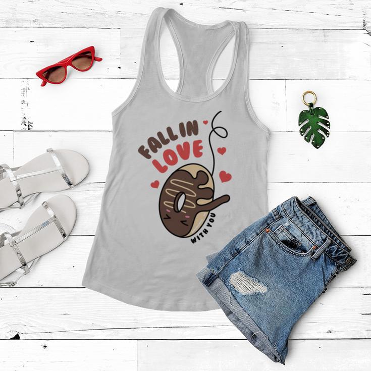 Funny Donut Fall In Love Women Flowy Tank