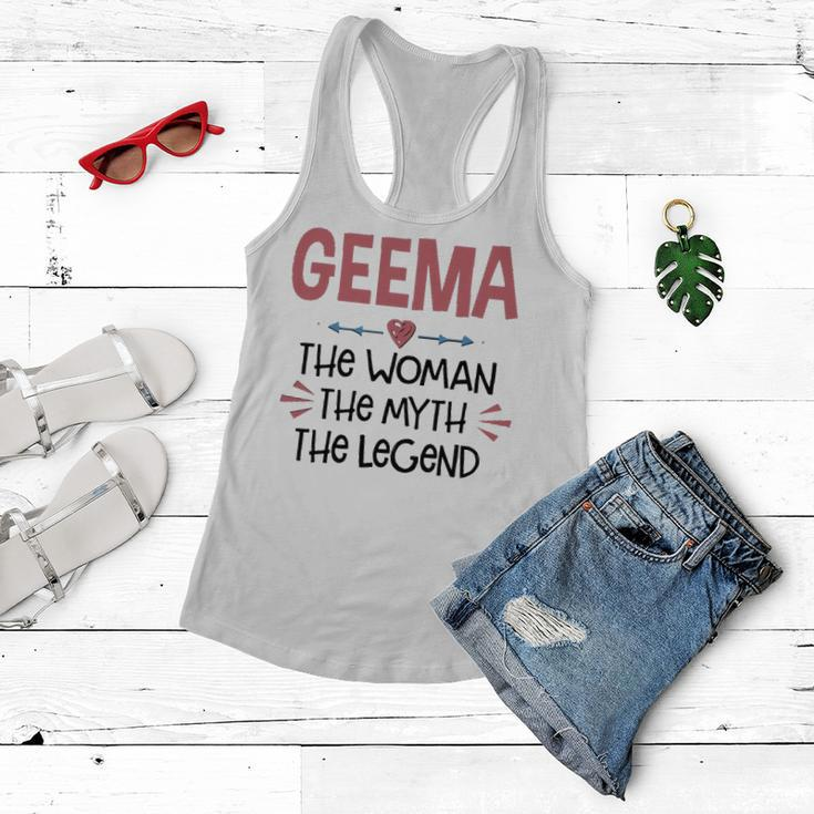 Geema Grandma Gift Geema The Woman The Myth The Legend Women Flowy Tank