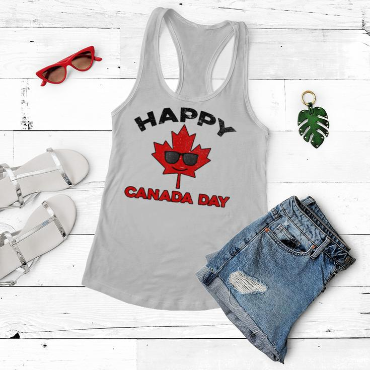 Happy Canada Day Funny Maple Leaf Canada Day Kids Toddler Women Flowy Tank