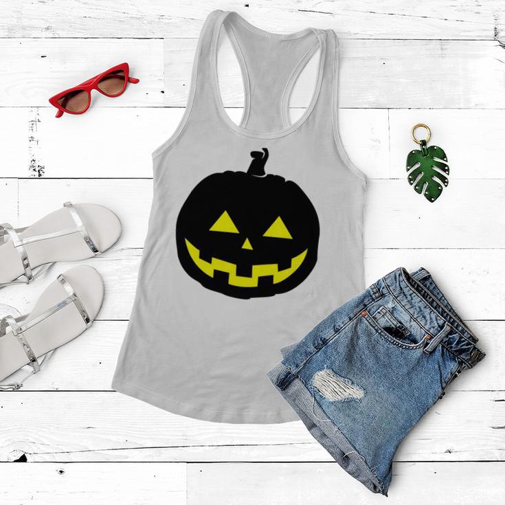 Happy Halloween Scary Black Pumpkin Pattern Women Flowy Tank