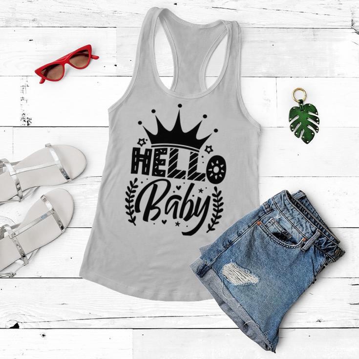 Hello Baby Graphic Design For New Coming Babys Women Flowy Tank