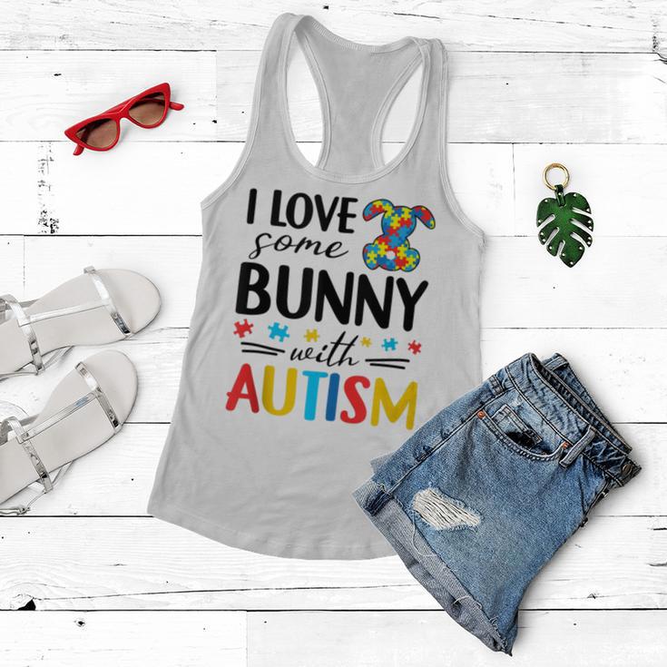 I Love Some Bunny With Autism Women Flowy Tank