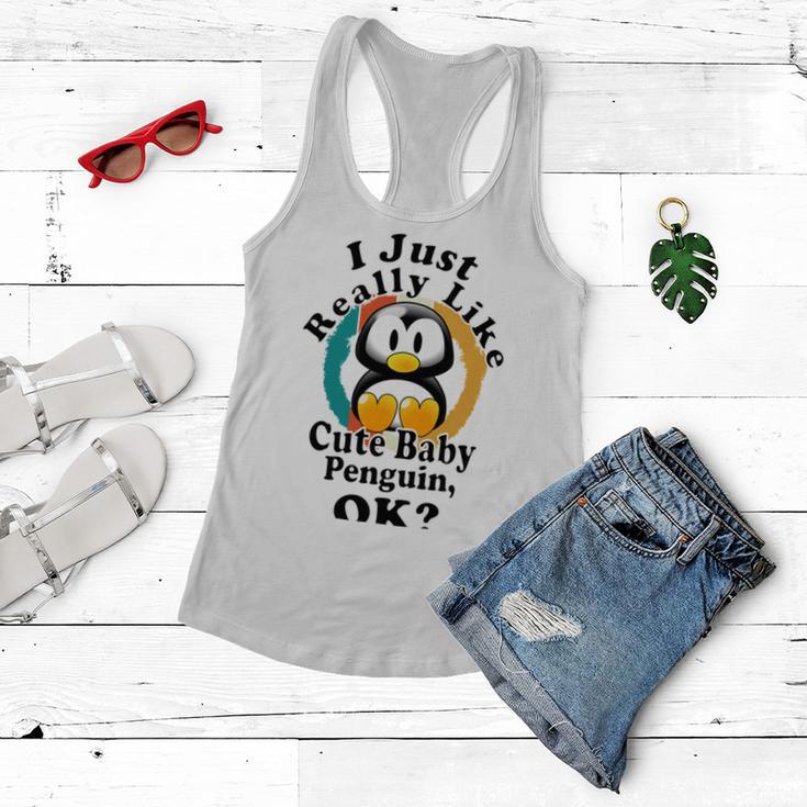 I Really Like Cute Baby Penguin Ok Women Flowy Tank