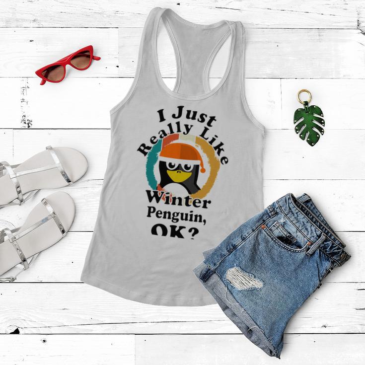 I Really Like Winter Penguin Ok Women Flowy Tank