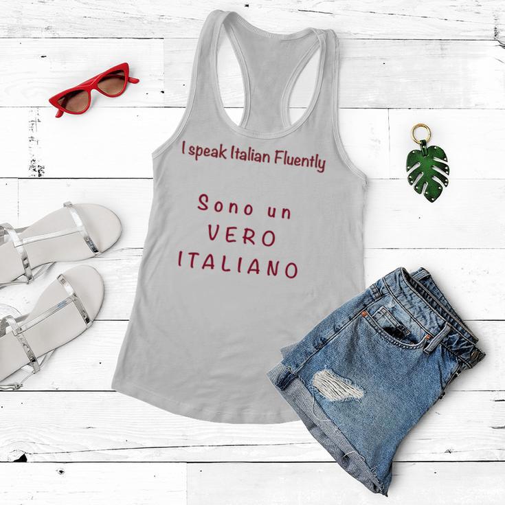 I Speak Italian Fluentlylanguage Italian Women Flowy Tank