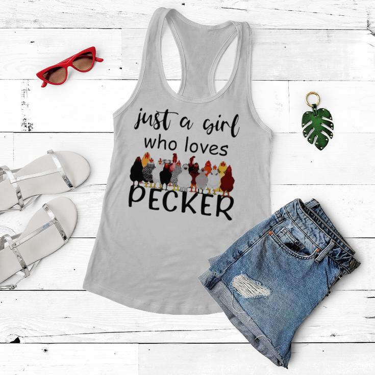 Just A Girl Who Loves Peckers 861 Shirt Women Flowy Tank