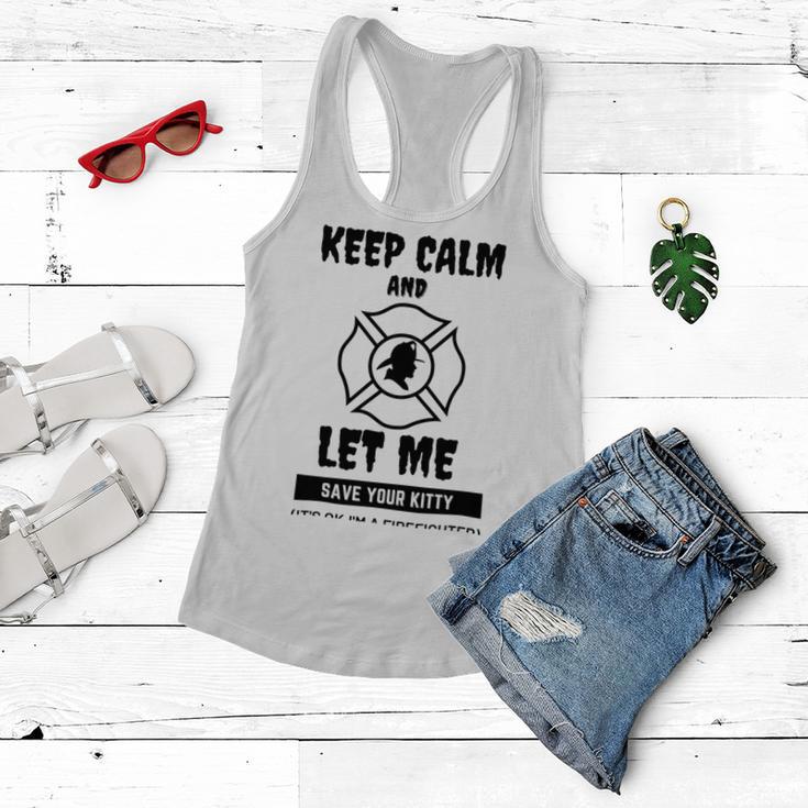 Keep Calm And Let Me Save Your Kitty Women Flowy Tank