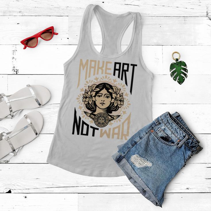 Make Art Not War Symbol Women Flowy Tank