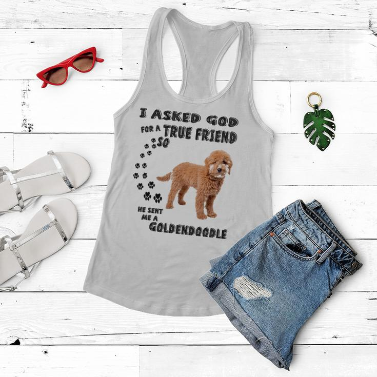 Mini Goldendoodle Quote Mom Doodle Dad Art Cute Groodle Dog Women Flowy Tank