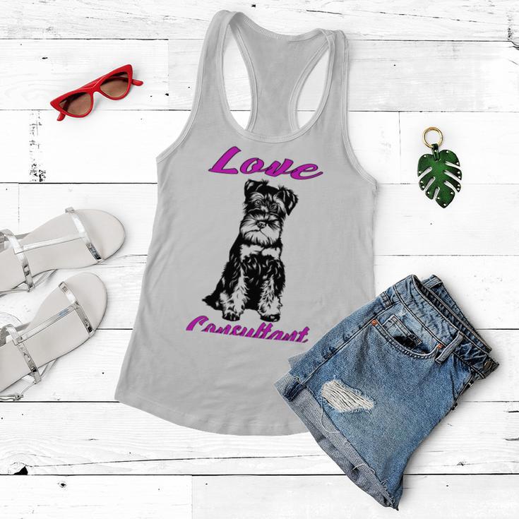 Miniature Schnauzer At Home Love Consultant Multi Tasking Dog Women Flowy Tank