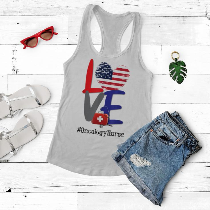 Oncology Nurse Rn 4Th Of July Independence Day American Flag Women Flowy Tank