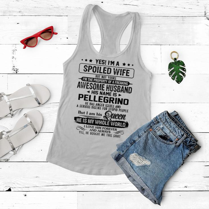 Pellegrino Name Gift Spoiled Wife Of Pellegrino Women Flowy Tank