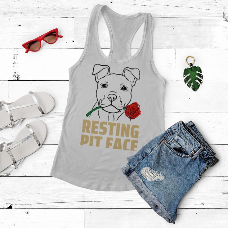 Pitbull Love I Love My Cute Pitbull 785 Shirt Women Flowy Tank