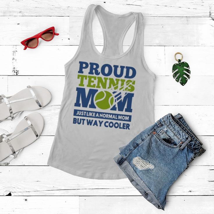 Proud Tennis Mom Funny Tennis Player Gift For Mothers Women Flowy Tank