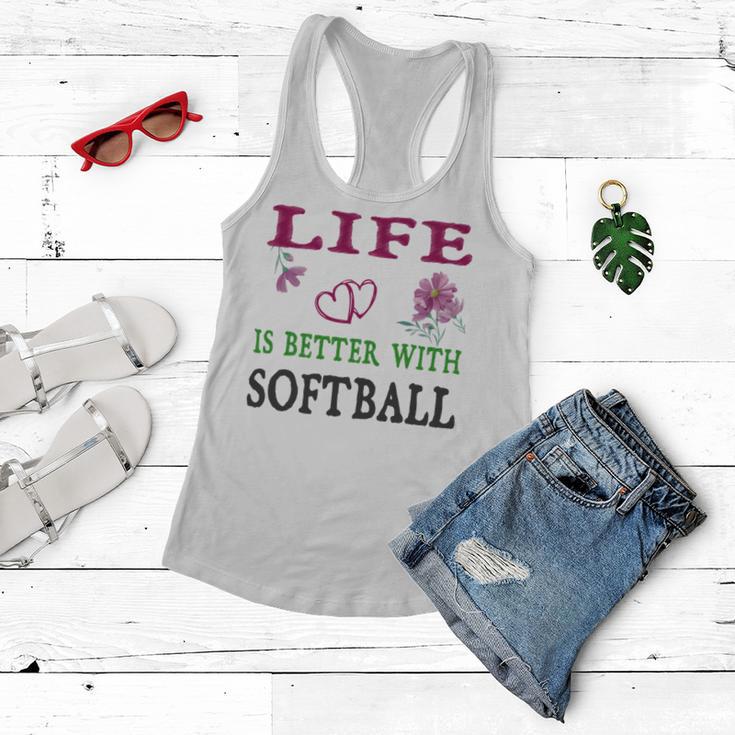 Softball Sport Lover Life Is Better With Softball Women Flowy Tank