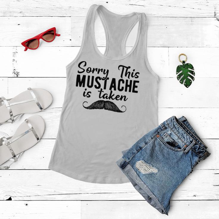 Sorry This Mustache Taken Fuuny Women Flowy Tank