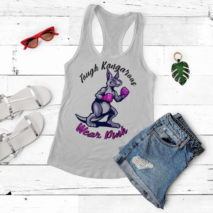 Tough Kangaroos Wear Pink In Support Of Breast Cancer Awareness Women Flowy Tank