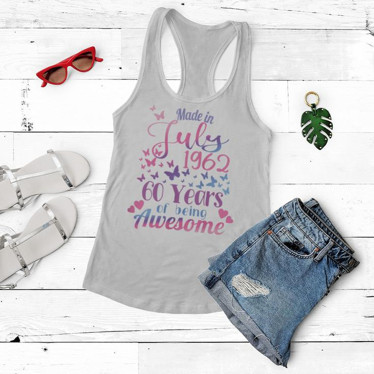 Womens 60Th Birthday July 1962 For Women Her 60 Years Old Awesome Women Flowy Tank