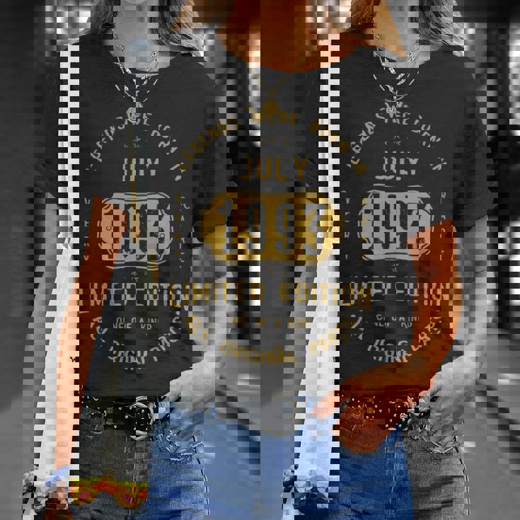 1993 July Birthday 1993 July Limited Edition T-Shirt Gifts for Her