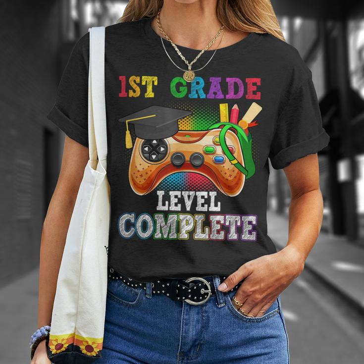 1St Grade Level Complete Last Day Of School Graduation Unisex T-Shirt Gifts for Her