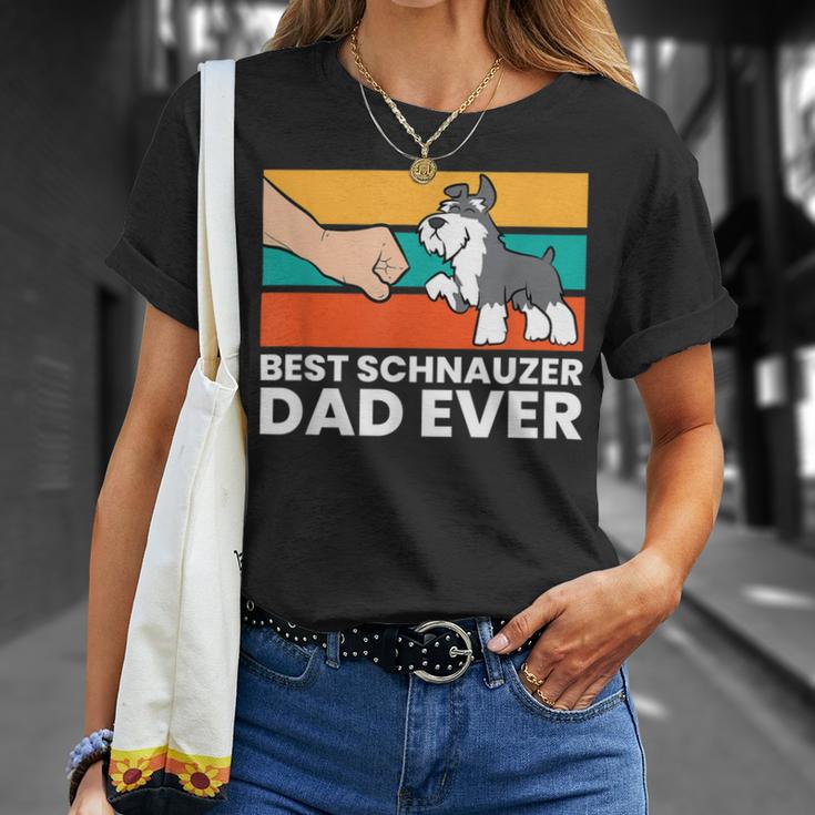 best schnauzer dad t shirt