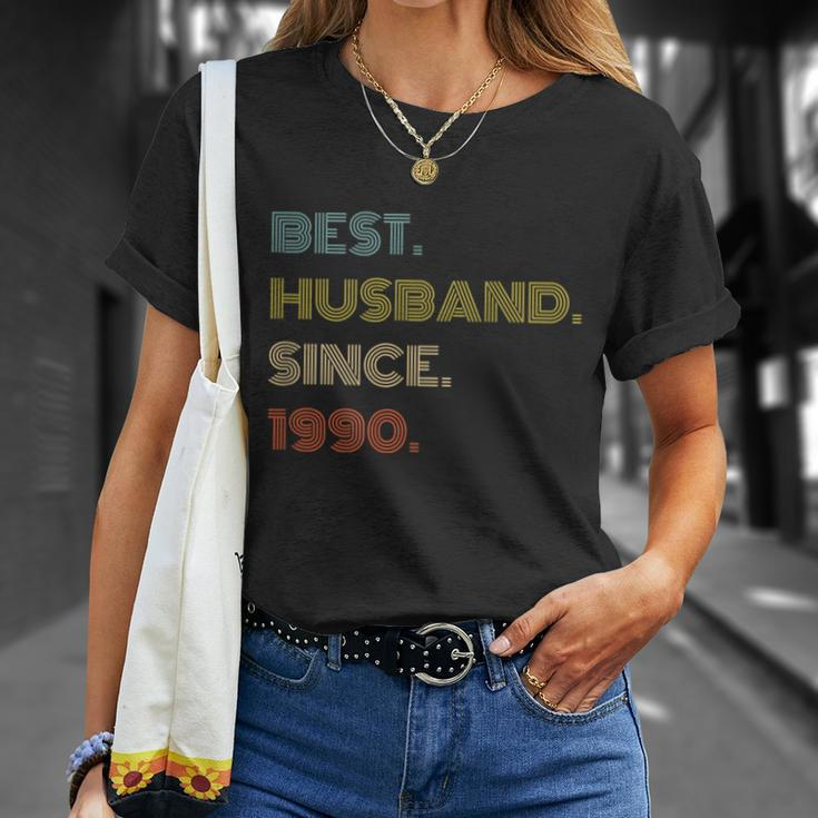 31St Wedding Anniversary Best Husband Since 1990 Unisex T-Shirt Gifts for Her