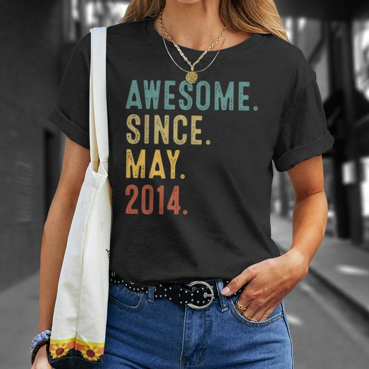 8 Years Old Gifts Awesome Since May 2014 8Th Birthday Unisex T-Shirt Gifts for Her