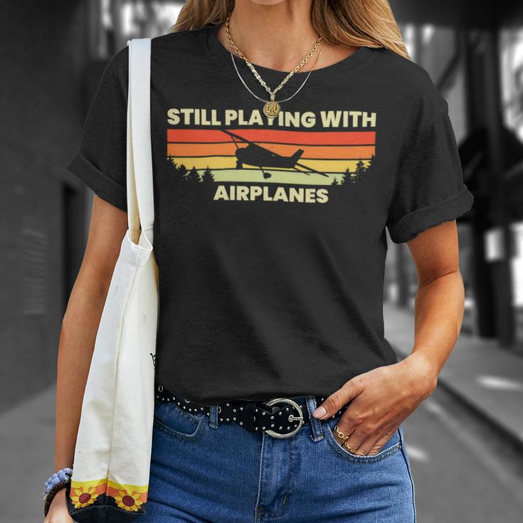 Airplane Aviation Still Playing With Airplanes 10Xa43 Unisex T-Shirt Gifts for Her