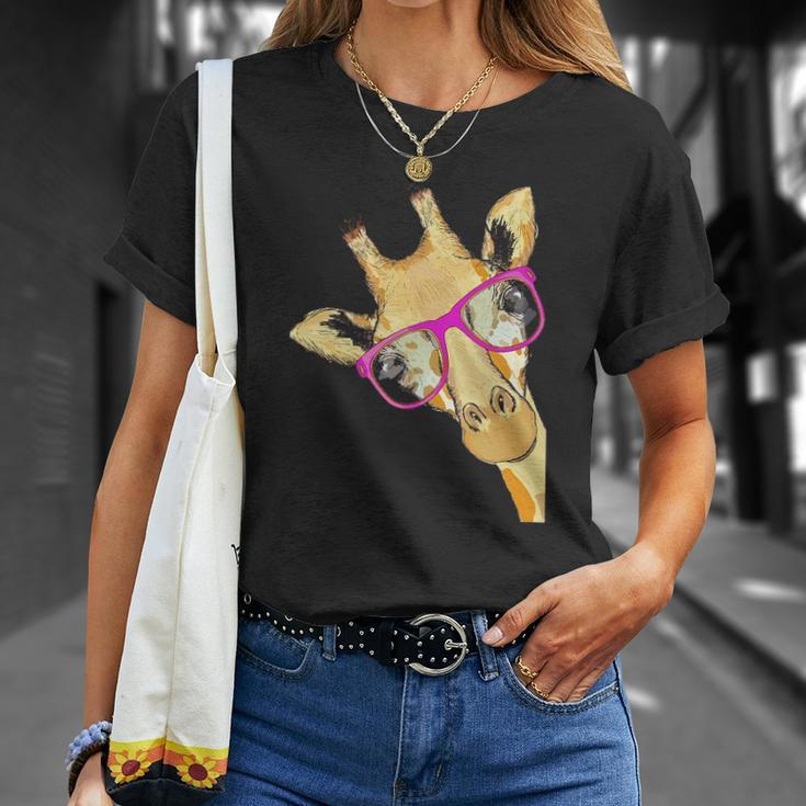 Animal Tees Hipster Giraffe Lovers Unisex T-Shirt Gifts for Her