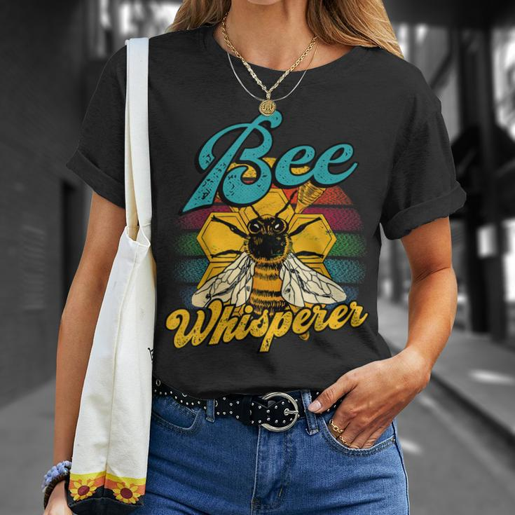 Bee Bee Bee Whisperer Vintage Retro Style Honeybee Hives Unisex T-Shirt Gifts for Her