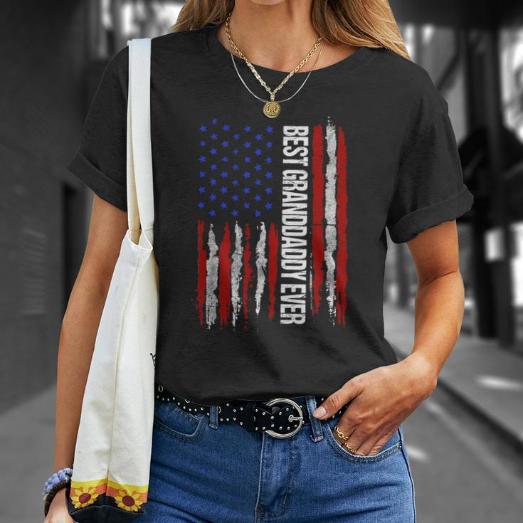 Best Granddaddy Ever Flag American Patriotic Unisex T-Shirt Gifts for Her