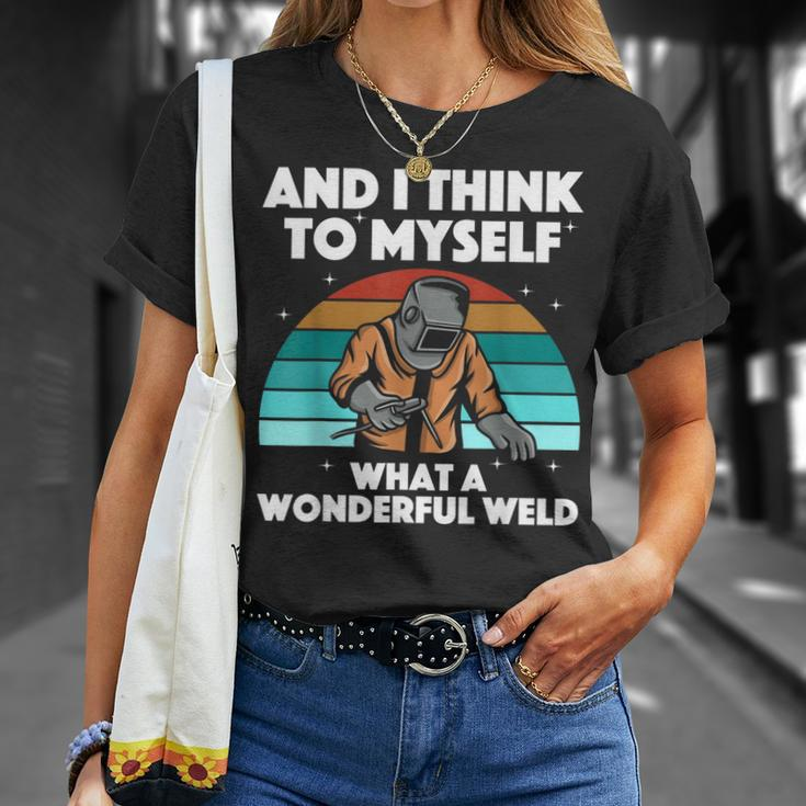 Best Welding Art Men Women Arc Welder Pipeliner Ironworker Unisex T-Shirt Gifts for Her