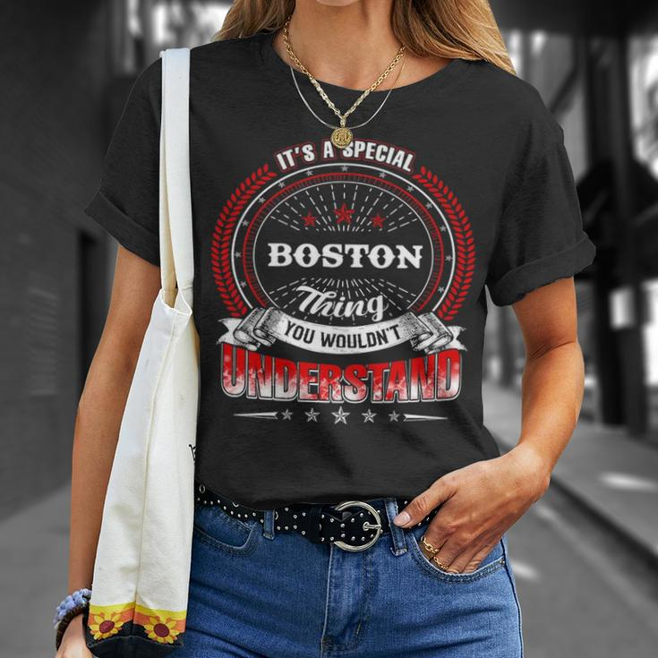 Boston Shirt Family Crest BostonShirt Boston Clothing Boston Tshirt Boston Tshirt For The Boston T-Shirt Gifts for Her