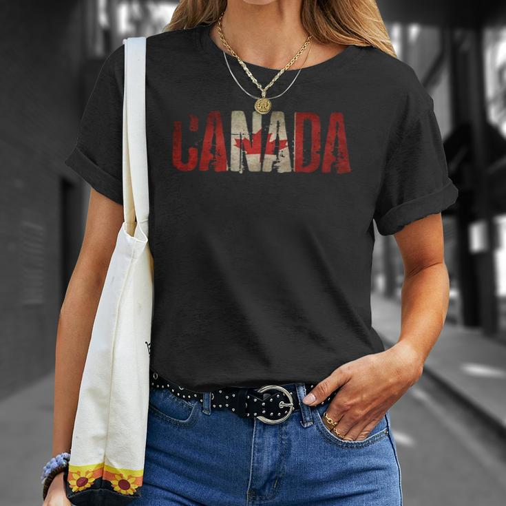 Canadavintage Canadian Flag Unisex T-Shirt Gifts for Her