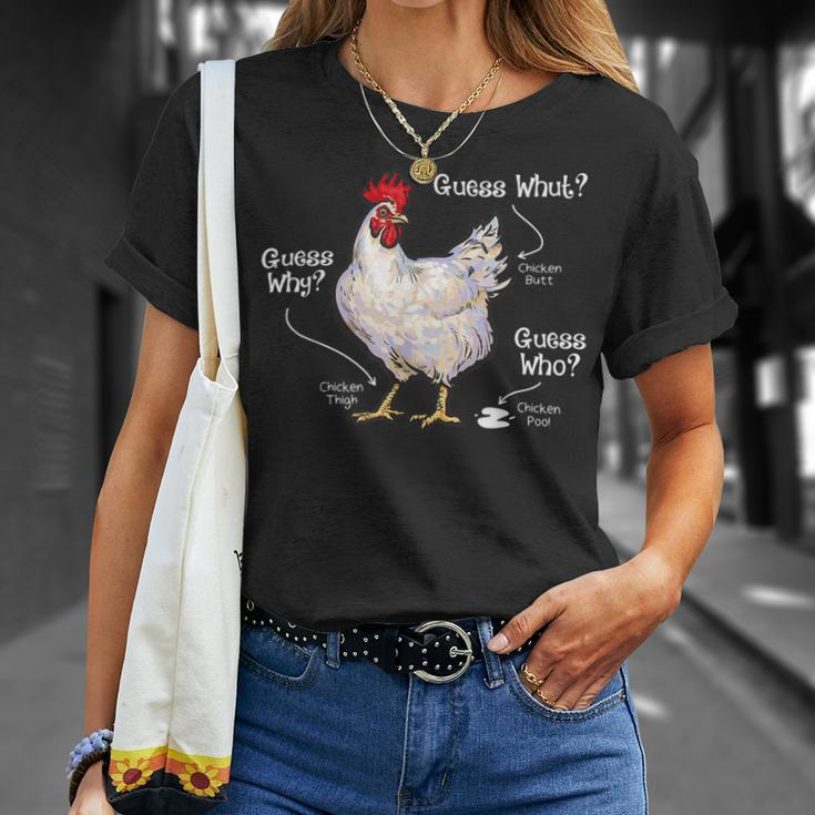 Chicken Chicken Chicken Butt Funny Joke Farmer Meme Hilarious V7 Unisex T-Shirt Gifts for Her