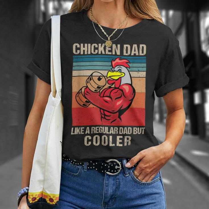 Chicken Chicken Chicken Dad Like A Regular Dad Farmer Poultry Father Day_ V8 Unisex T-Shirt Gifts for Her