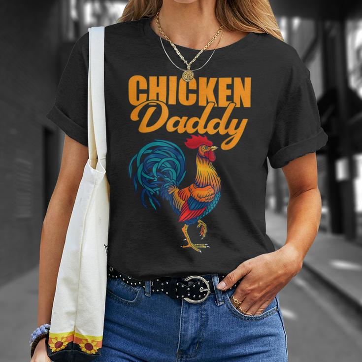 Chicken Chicken Chicken Daddy Chicken Dad Farmer Poultry Farmer V4 Unisex T-Shirt Gifts for Her