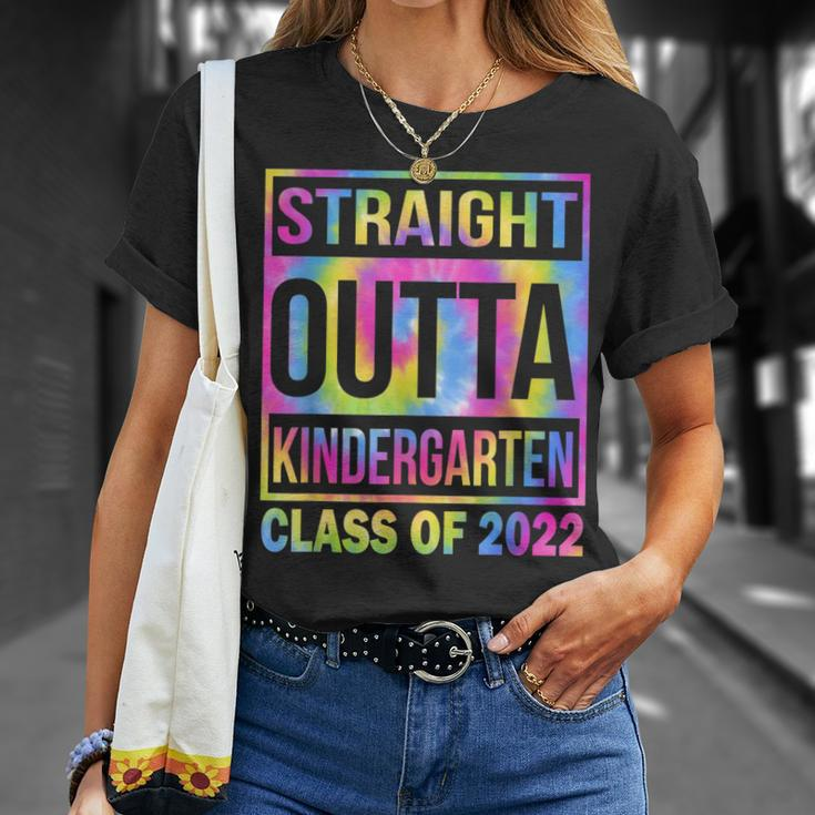 Class Of 2022 Straight Outta Kindergarten Graduation Tie Dye Unisex T-Shirt Gifts for Her