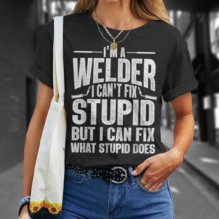 Cool Welding Art For Men Women Welder Iron Worker Pipeliner Unisex T-Shirt Gifts for Her