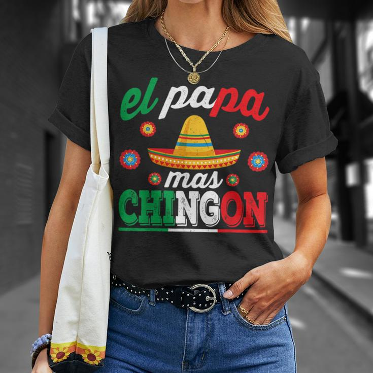 El Papa Mas Chingon Funny Mexican Dad Husband Regalo Flag V3 Unisex T-Shirt Gifts for Her