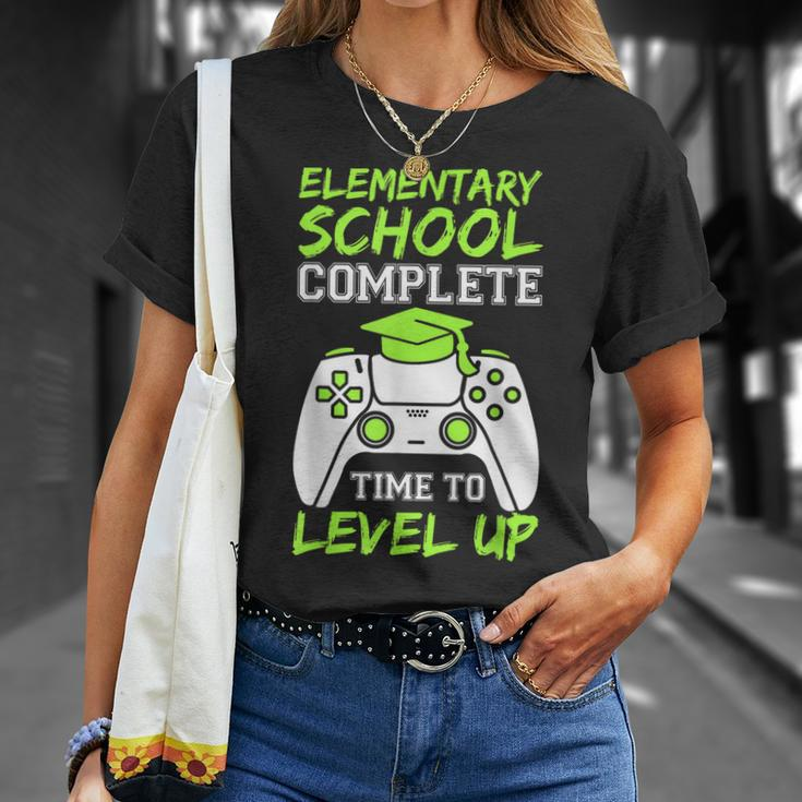 Elementary Complete Time To Level Up Kids Graduation Unisex T-Shirt Gifts for Her