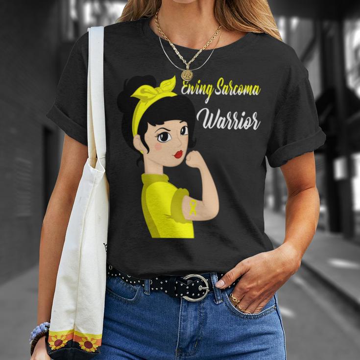 Ewings Sarcoma Warrior Strong Women Yellow Women Ewings Sarcoma Ewings Sarcoma Awareness Unisex T-Shirt Gifts for Her