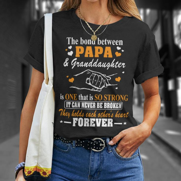 Father Grandpa The Bond Between Papagranddaughter Os One 105 Family Dad Unisex T-Shirt Gifts for Her