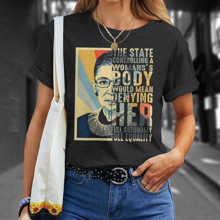 Feminist Ruth Bader Ginsburg Pro Choice My Body My Choice Unisex T-Shirt Gifts for Her