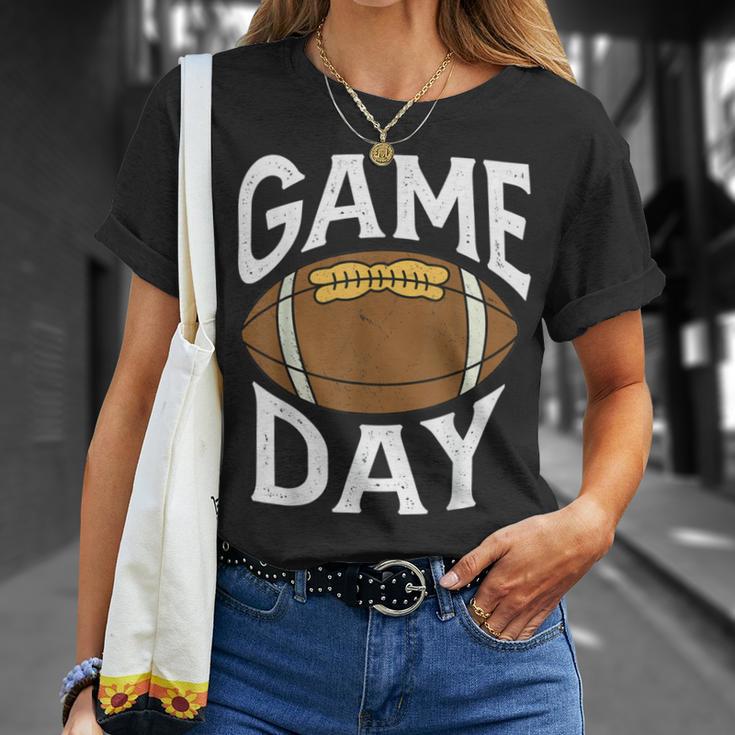 Football Player Vintage Game Day Unisex T-Shirt Gifts for Her