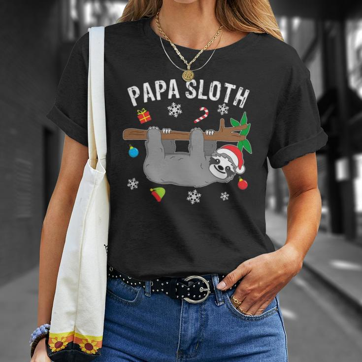 Funny Christmas Sloth Family Matching Papa Gift Unisex T-Shirt Gifts for Her